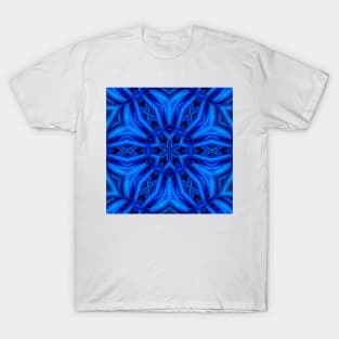 RADİAL NEON BLUE FLORAL FANTASY T-Shirt